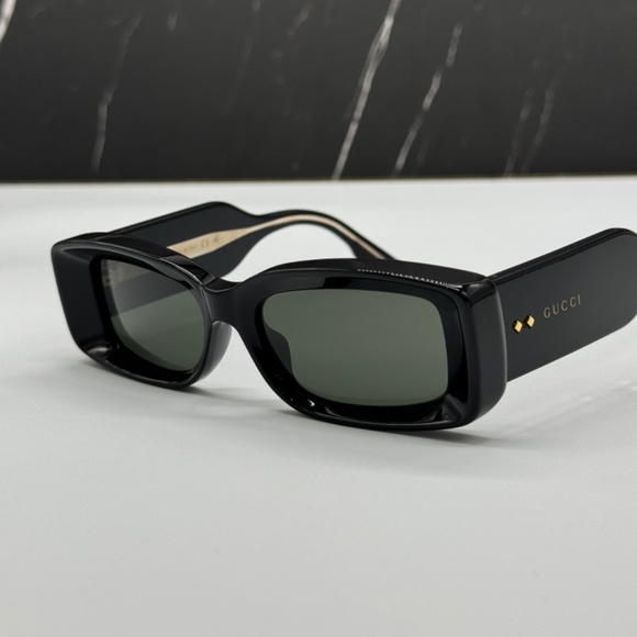 NEW GG1528S 001 GUCCI BLACK GREY SQUARE WOMEN GUCCI SUNGLASSES - Picture 7 of 14